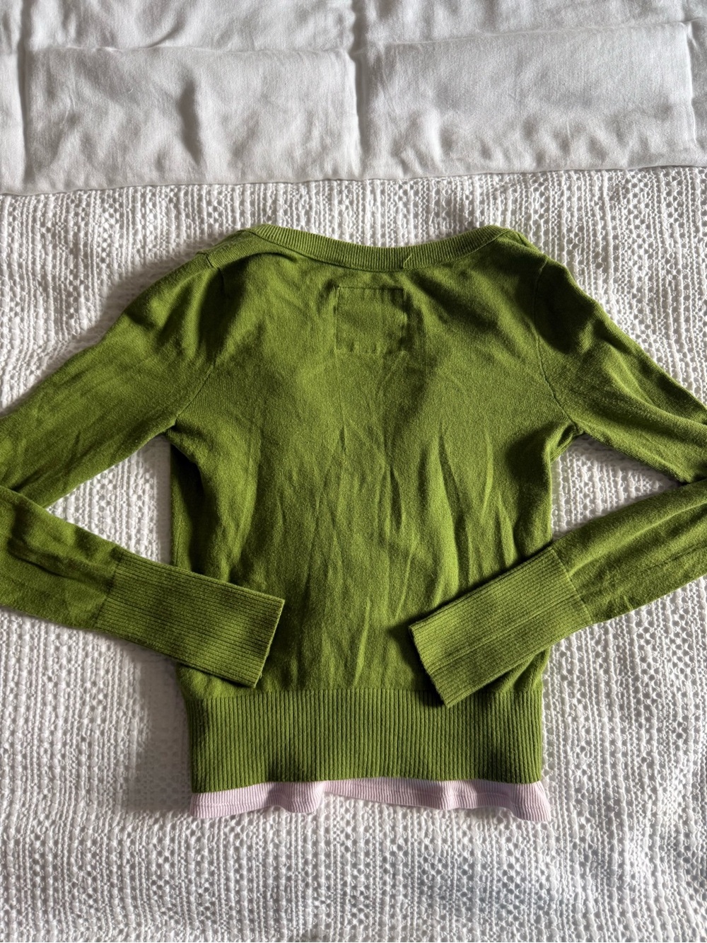 Y2K hollister matcha green cardigan Elena Gilbert Bella Swan vintage - Picture 9 of 9